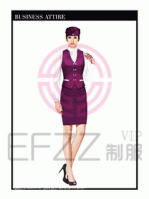 空姐職業(yè)服裝設(shè)計(jì)效果圖462