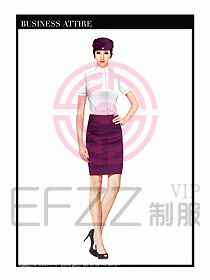 空姐職業(yè)服裝設(shè)計效果圖461