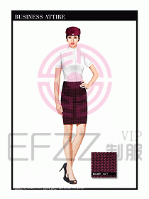 空姐職業(yè)服裝設(shè)計(jì)效果圖491