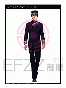 酒店門(mén)童行李生制服設(shè)計(jì)834