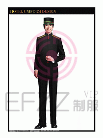 酒店門童行李生制服設(shè)計(jì)836