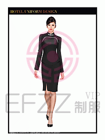 酒店中餐服務員制服設計圖1327