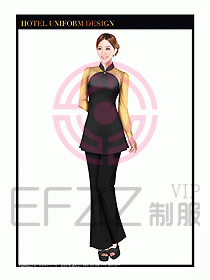 酒店餐飲服務(wù)員制服設(shè)計圖1339