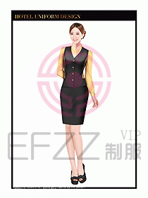 酒店餐飲服務(wù)員制服設(shè)計圖1345