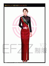 酒店餐飲咨客制服設(shè)計圖647