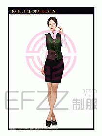 餐飲西餐廳服務員制服設計圖862