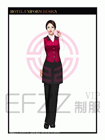 餐飲西餐廳服務員制服設計圖866