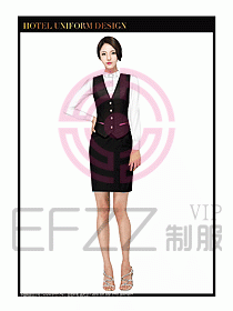 餐飲西餐廳服務(wù)員制服設(shè)計(jì)圖878