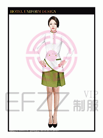 餐飲西餐廳服務(wù)員制服設(shè)計圖890