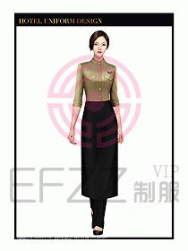 餐飲西餐廳服務(wù)員制服設(shè)計圖888