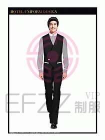 餐飲西餐廳服務(wù)員制服設(shè)計(jì)圖895