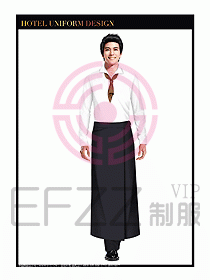 餐飲西餐廳服務(wù)員制服設(shè)計圖903