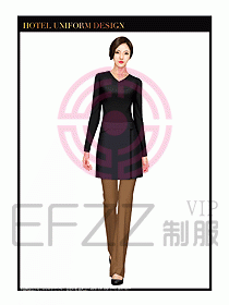 餐飲西餐廳服務(wù)員制服設(shè)計圖904