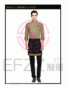 餐飲西餐廳服務(wù)員制服設(shè)計(jì)圖917
