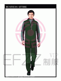 工程服馬夾服裝效果圖028