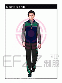 工程服馬夾服裝效果圖029