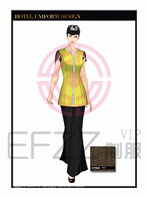 酒店服裝中餐服務(wù)員制服1367