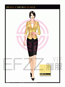 酒店服裝中餐服務(wù)員制服1380