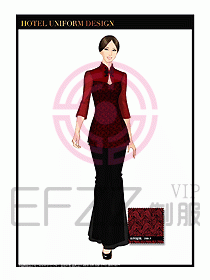 酒店服裝中餐服務(wù)員制服1390