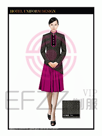 酒店餐廳咨客制服設計圖657