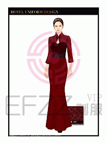 酒店餐廳咨客制服設(shè)計(jì)圖671