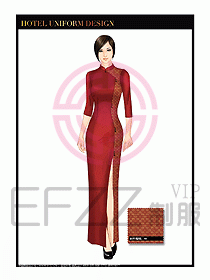 酒店餐廳咨客制服設(shè)計圖677