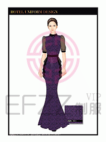 酒店餐廳咨客制服設(shè)計(jì)圖676