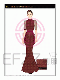 酒店餐廳咨客制服設(shè)計圖681