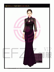 酒店餐廳咨客制服設(shè)計(jì)圖685