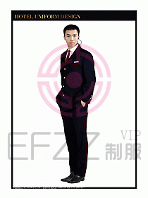 酒店門(mén)童行李生制服設(shè)計(jì)圖863