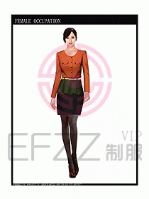 專賣店營業(yè)員服裝設計圖1029