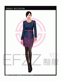 專賣店營業(yè)員服裝設(shè)計圖1037