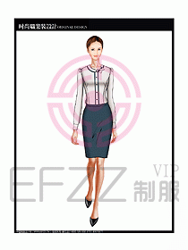 專賣店營業(yè)員服裝設(shè)計圖1084