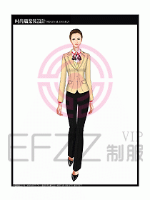 專賣店營業(yè)員服裝設(shè)計圖1106