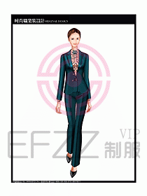 專賣店營業(yè)員服裝設計圖1126
