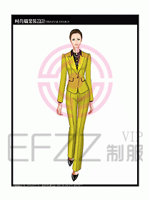 專賣店營業(yè)員服裝設計圖1137