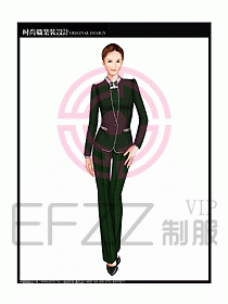 專賣店營業(yè)員服裝設(shè)計圖1168
