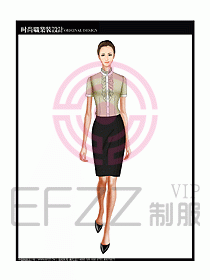 女職業(yè)裝短袖襯衫設(shè)計圖188