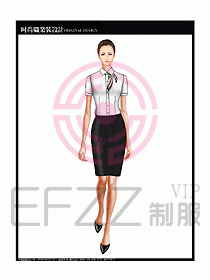 女職業(yè)裝短袖襯衫設(shè)計圖186