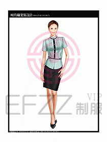 女職業(yè)裝短袖襯衫設(shè)計圖251