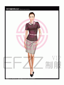 女職業(yè)裝短袖襯衫設(shè)計(jì)圖254