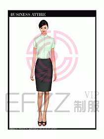 女職業(yè)裝短袖襯衫設(shè)計(jì)圖309