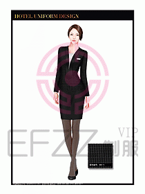酒店大堂服務(wù)員制服設(shè)計(jì)圖714