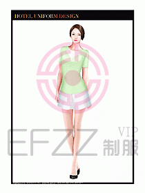 SPA按摩技師制服設(shè)計(jì)圖890