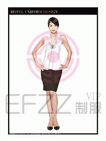 桑拿水療會所前臺服務員制服207