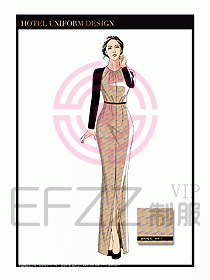 桑拿SPA咨客迎賓制服設(shè)計(jì)337