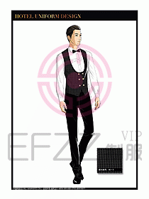 酒店西餐服務(wù)員制服設(shè)計(jì)1012