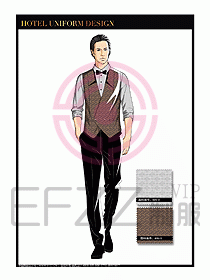 酒店西餐服務(wù)員制服設(shè)計(jì)1026