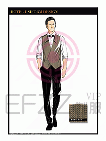 酒店西餐服務員制服設計1025