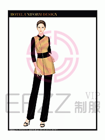 酒店制服客房服務(wù)員工衣設(shè)計417